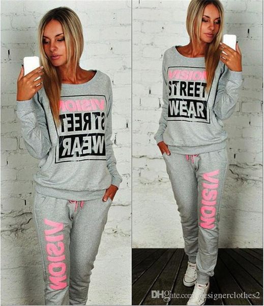женщины осень crew neck костюмы письмо печать толстовки конструктор 2pcs спортивные костюмы мода повседневная женская одежда, Gray
женщины осень crew neck костюмы письмо печать толстовки конструктор 2pcs спортивные костюмы мода повседневная женская одежда, Gray