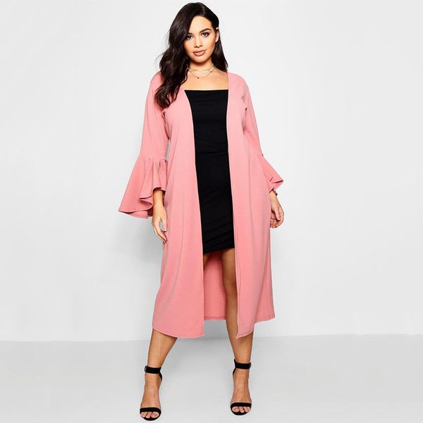 5xl 6xl plus size women trench fashion ruffle sleeve open stitch autumn winter long coat casual pink white clothing, Tan;black
5xl 6xl plus size women trench fashion ruffle sleeve open stitch autumn winter long coat casual pink white clothing, Tan;black