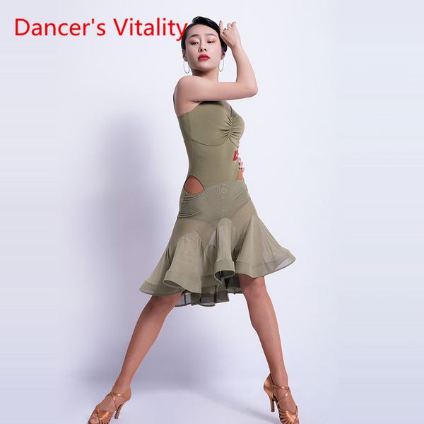 latin dance temperament skirt female new dress rumba competition/performance dance costume, Black;red
latin dance temperament skirt female new dress rumba competition/performance dance costume, Black;red