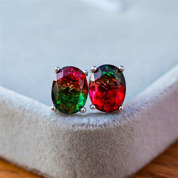 charm female red green oval crystal earrings vintage wedding earrings for women cute bride silver small double stud, Golden;silver
charm female red green oval crystal earrings vintage wedding earrings for women cute bride silver small double stud, Golden;silver