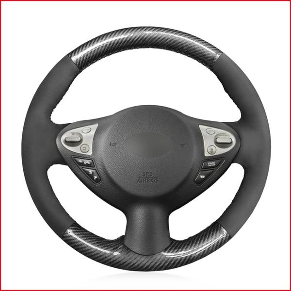 black pu carbon fiber steering wheel cover for infiniti fx fx35 fx37 fx50 qx70 juke maxima 370z sentra sv
black pu carbon fiber steering wheel cover for infiniti fx fx35 fx37 fx50 qx70 juke maxima 370z sentra sv
