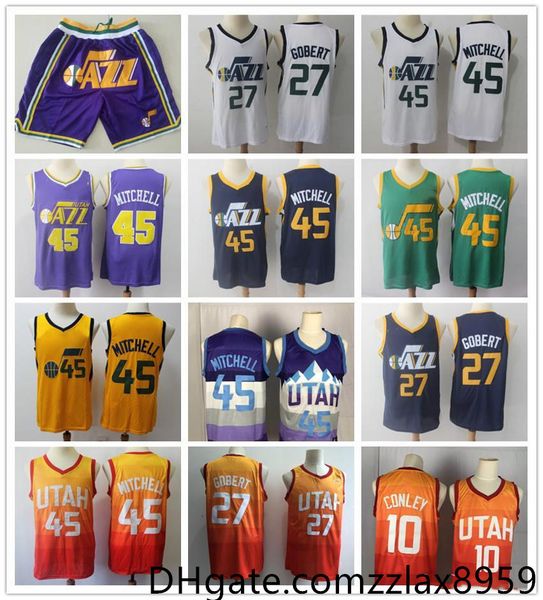 mens throwback donovan 45 mitchell rudy utah 27 gobert mike 10 conley basketball shorts jazz basketball jersey purple green, Black;red
mens throwback donovan 45 mitchell rudy utah 27 gobert mike 10 conley basketball shorts jazz basketball jersey purple green, Black;red