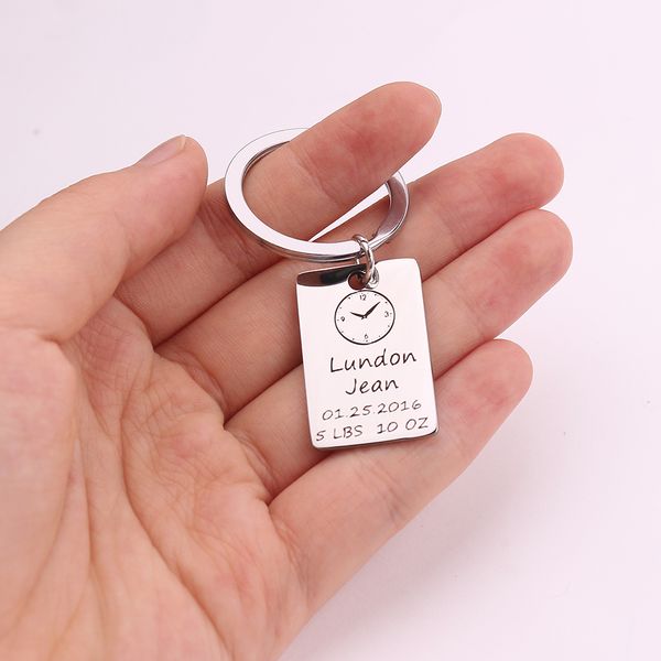 stainless steel customized keychain time keyring custom name date personality keepsake jewelry gift for children, Silver
stainless steel customized keychain time keyring custom name date personality keepsake jewelry gift for children, Silver