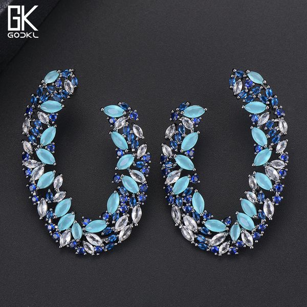 godki 48mm luxury u shape stud earrings for women wedding zircon crystal cz dubai bridal earrings boucle d'oreille femme 2018 t7190617, Golden;silver
godki 48mm luxury u shape stud earrings for women wedding zircon crystal cz dubai bridal earrings boucle d'oreille femme 2018 t7190617, Golden;silver