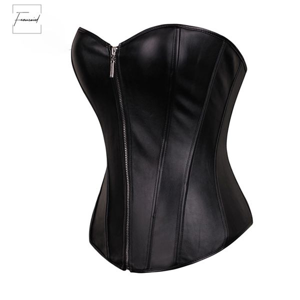 solid bustier style push up womens plus size slimming punk body shapewear gothic faux leather corset with zip 834, Black;white
solid bustier style push up womens plus size slimming punk body shapewear gothic faux leather corset with zip 834, Black;white