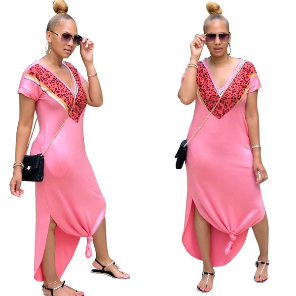 womens maxi dresses fashion leopard panelled natural color dresses casual v-neck short sleeve dress womens clothing, Black;gray
womens maxi dresses fashion leopard panelled natural color dresses casual v-neck short sleeve dress womens clothing, Black;gray
