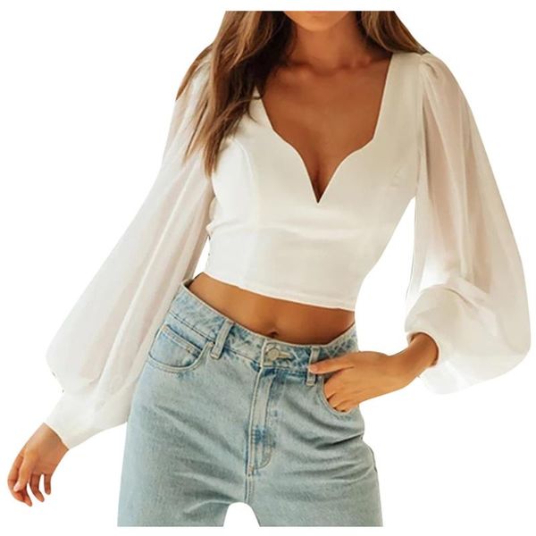fashion women solid lantern sleeve v-neck long sleeves blouses long sleeve blouse blusas mujer de moda # yl10, White
fashion women solid lantern sleeve v-neck long sleeves blouses long sleeve blouse blusas mujer de moda # yl10, White