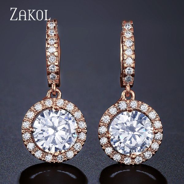 zakol trendy sliver color jewelry 10 mm round dangle crystal micro inlay hoop earrings women for accessories fsep320, Golden;silver 
zakol trendy sliver color jewelry 10 mm round dangle crystal micro inlay hoop earrings women for accessories fsep320, Golden;silver