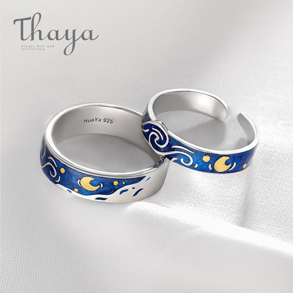 thaya genuine van gogh's enamel rings jewelry 925 silver glitter deer sky gold moon star canvas finger ring romantic for women v191220, Slivery;golden
thaya genuine van gogh's enamel rings jewelry 925 silver glitter deer sky gold moon star canvas finger ring romantic for women v191220, Slivery;golden
