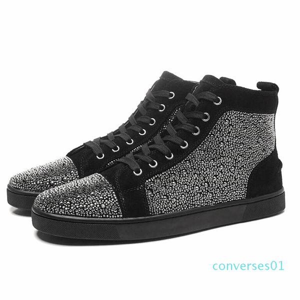 designer fashion red bottoms shoes studded spikes flats rivet sneakers for men women party lovers casual sneakers co01, Black
designer fashion red bottoms shoes studded spikes flats rivet sneakers for men women party lovers casual sneakers co01, Black