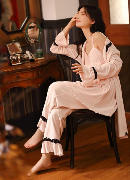2020 winter pajamas for women,long coral fleece robe suspenders kimono 3-piece pajama set bathrobe home clothes sleepwear, Black;red
2020 winter pajamas for women,long coral fleece robe suspenders kimono 3-piece pajama set bathrobe home clothes sleepwear, Black;red