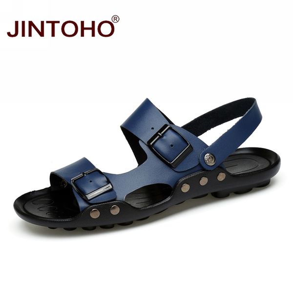jintoho large size men summer shoes genuine leather mens sandals fashion beach leather sandas for men casual male sandals, Black
jintoho large size men summer shoes genuine leather mens sandals fashion beach leather sandas for men casual male sandals, Black