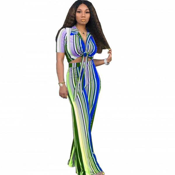 women's two piece pants 2021 sets summer colorful stripes print turn-down neck tie up straight suit set tracksuit 2 color, White
women's two piece pants 2021 sets summer colorful stripes print turn-down neck tie up straight suit set tracksuit 2 color, White