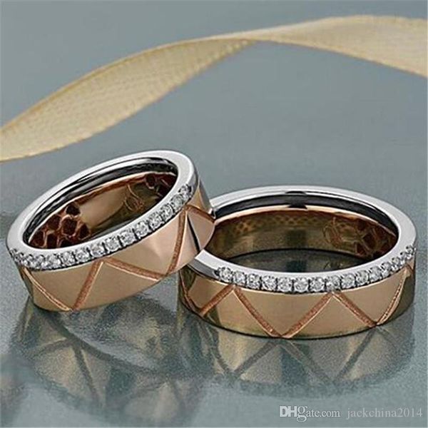 simple fashion jewelry 925 sterling silver&rose gold fill pave white sapphire cz diamond gemstones women wedding band ring for lover's, Slivery;golden
simple fashion jewelry 925 sterling silver&rose gold fill pave white sapphire cz diamond gemstones women wedding band ring for lover's, Slivery;golden