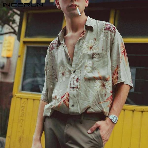 2020 printed casual men shirt brand short sleeve streetwear lapel beach hawaiian shirts summer breathable camisa incerun s-3xl, White;black
2020 printed casual men shirt brand short sleeve streetwear lapel beach hawaiian shirts summer breathable camisa incerun s-3xl, White;black
