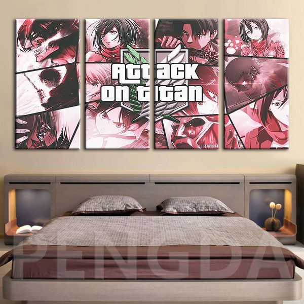 prints canvas painting wall art japanese anime attack on titan modular poster pictures for living room home decoration framework
prints canvas painting wall art japanese anime attack on titan modular poster pictures for living room home decoration framework