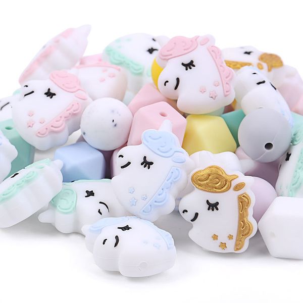 lofca infant teether silicone beads 5pcs unicorn round silicone baby teething beads grade nursing chew baby
lofca infant teether silicone beads 5pcs unicorn round silicone baby teething beads grade nursing chew baby