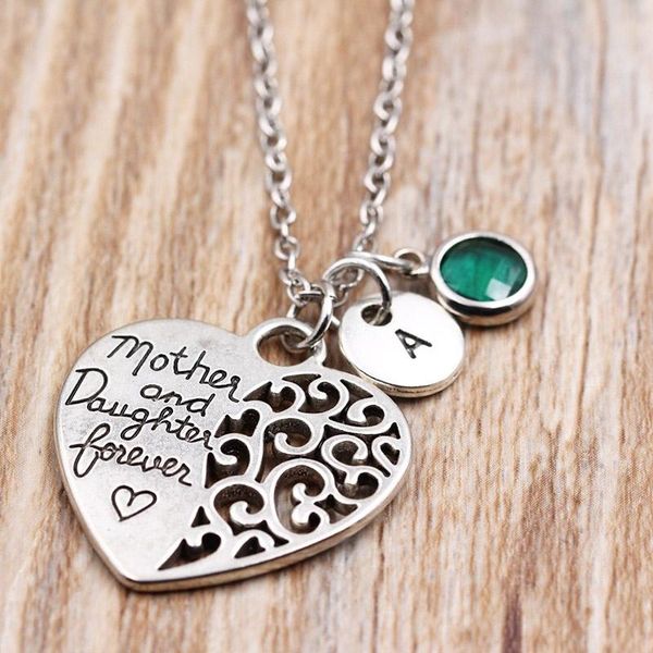 mother and daughter forever love necklace/a to z letters necklaces/birthstone pendant necklace/mom daughter gift mother and bibjz, Silver
mother and daughter forever love necklace/a to z letters necklaces/birthstone pendant necklace/mom daughter gift mother and bibjz, Silver