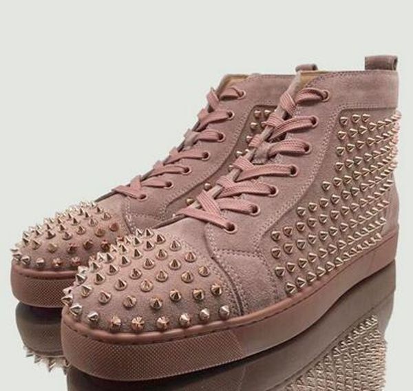 new luxury designer high studded spikes flats shoes red bottoms shoes luxury mens womens party lovers rare pink suede sneakers35-46, Black
new luxury designer high studded spikes flats shoes red bottoms shoes luxury mens womens party lovers rare pink suede sneakers35-46, Black