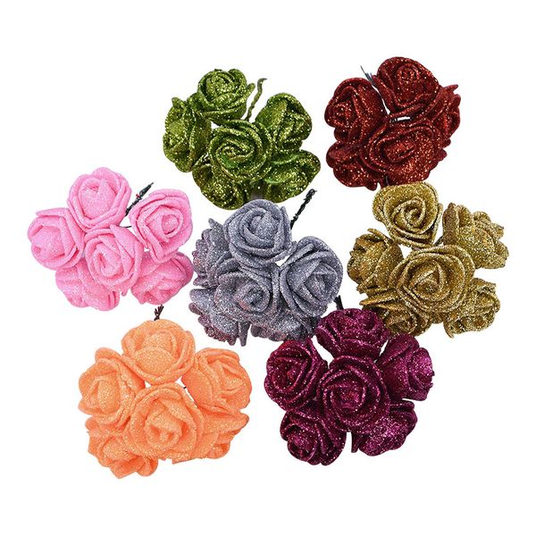 36pcs 3.5cm shiny glitter foam rose artificial flower decorative bouquet wreath home wedding party decoration
36pcs 3.5cm shiny glitter foam rose artificial flower decorative bouquet wreath home wedding party decoration