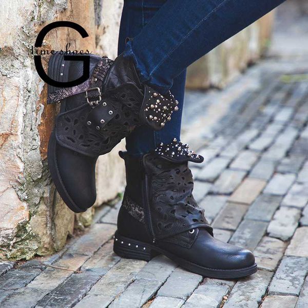 gtime boots women pu leather ankle boots western style velvet string bead hollow zipper med heel platform winter se601, Black
gtime boots women pu leather ankle boots western style velvet string bead hollow zipper med heel platform winter se601, Black