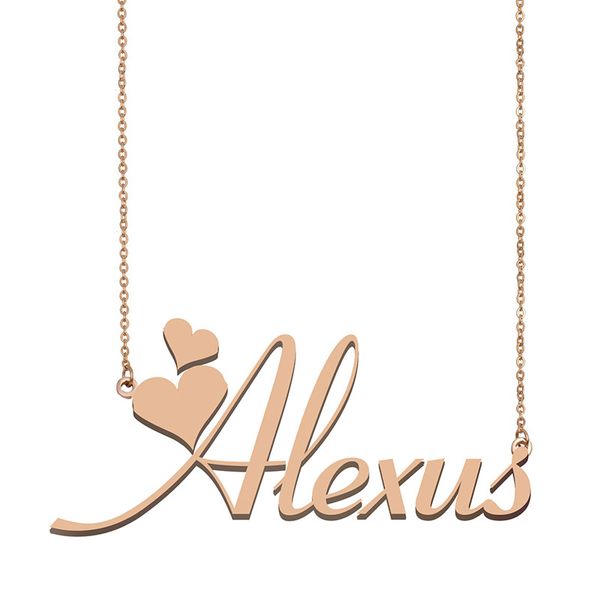 Alexus Name Necklace Pendant for Women Girls Birthday Gift Custom Nameplate Children Best Friends Jewelry 18k Gold Plated Stainless Steel, Silver
Alexus Name Necklace Pendant for Women Girls Birthday Gift Custom Nameplate Children Best Friends Jewelry 18k Gold Plated Stainless Steel, Silver
