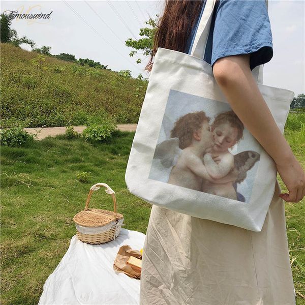 vintage angel harajuku ulzzang women print new summer shoulder bag cartoon casual female crossbody bag fun female canvas bags
vintage angel harajuku ulzzang women print new summer shoulder bag cartoon casual female crossbody bag fun female canvas bags