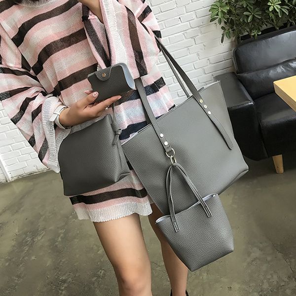 4pcs women pattern leather shoulder bags for women solid color bag+crossbody bag+handbag+wallet borsa donna#35
4pcs women pattern leather shoulder bags for women solid color bag+crossbody bag+handbag+wallet borsa donna#35