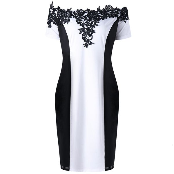 designer dresses woman clothing new fashion 5xl plus size off the shoulder appliqued dress mini vestidos color block big designer clothes, Black;gray
designer dresses woman clothing new fashion 5xl plus size off the shoulder appliqued dress mini vestidos color block big designer clothes, Black;gray