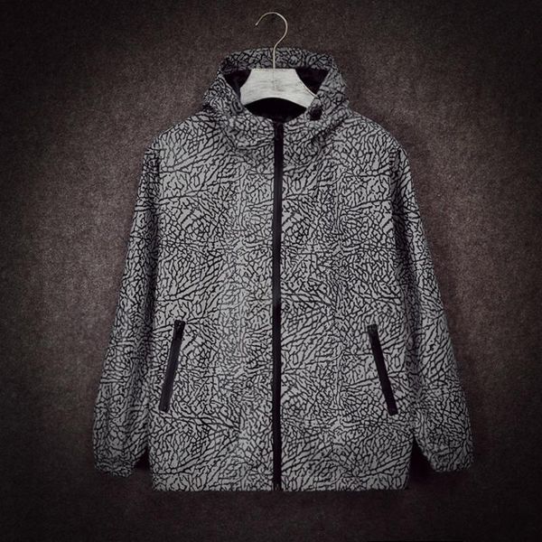long sleeved reflective jacket men / women harajuku windbreaker jackets hooded hip-hop streetwear night shiny zipper, Black;brown
long sleeved reflective jacket men / women harajuku windbreaker jackets hooded hip-hop streetwear night shiny zipper, Black;brown