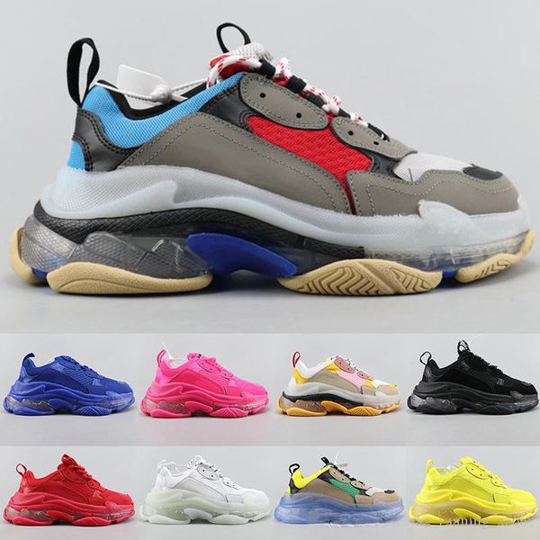 triple s designer casual shoes paris 17fw sneaker clear bubble midsole triple black white blue mens womens fashion size 36-45, White;red
triple s designer casual shoes paris 17fw sneaker clear bubble midsole triple black white blue mens womens fashion size 36-45, White;red