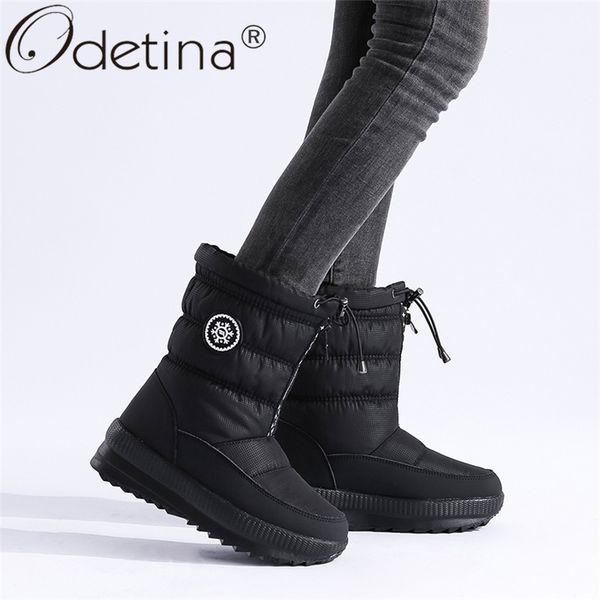odetina women elastic band thick fur plush platform flat ankle boots front zip non-slip snow boots waterproof casual winter shoe, Black
odetina women elastic band thick fur plush platform flat ankle boots front zip non-slip snow boots waterproof casual winter shoe, Black