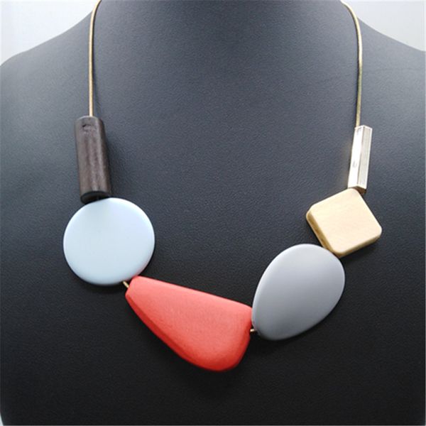red elegant girl geometric ethnic round fashion vintage wood pendants choker statement necklace women sweater chain jewelry, Golden;silver
red elegant girl geometric ethnic round fashion vintage wood pendants choker statement necklace women sweater chain jewelry, Golden;silver