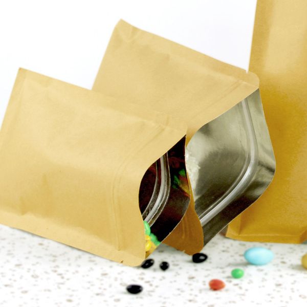 100pcs/lot-7*10cm mini size zipper seal kraft paper bag with foil coated inner seasoning sugar storage bags
100pcs/lot-7*10cm mini size zipper seal kraft paper bag with foil coated inner seasoning sugar storage bags
