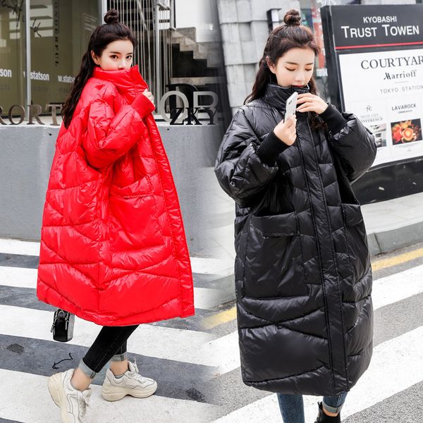 dongdaemun mid-length over-the-knee down jacket cotton-padded clothes women's thick sequin stand collar loose-fit cocoon down co, Blue;black
dongdaemun mid-length over-the-knee down jacket cotton-padded clothes women's thick sequin stand collar loose-fit cocoon down co, Blue;black