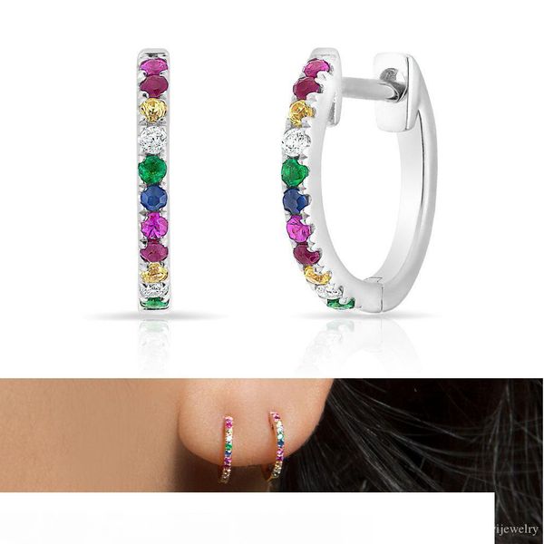 colorful cz hoops earring 925 sterling silver fine jewelry mini small hoop colorful stone summer design fashion nice ear jewelry, Golden;silver
colorful cz hoops earring 925 sterling silver fine jewelry mini small hoop colorful stone summer design fashion nice ear jewelry, Golden;silver