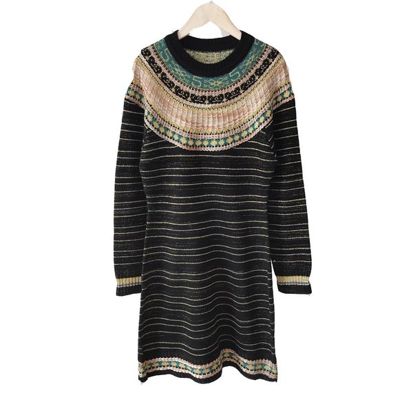 2019 designer woman autumn dresses new round neck women clothes long sleeve pullover knit designer dress runway dress plus size s-l, Black
2019 designer woman autumn dresses new round neck women clothes long sleeve pullover knit designer dress runway dress plus size s-l, Black