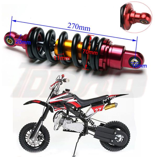 270mmx11mm rear absorber aluminum red motorcycle suspension atv go cart quad 110cc 125cc pit bike coolster sdg ssr 800lbs
270mmx11mm rear absorber aluminum red motorcycle suspension atv go cart quad 110cc 125cc pit bike coolster sdg ssr 800lbs