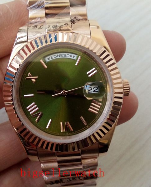 luxury day-date president 40mm day-date president 228235 green roman dial 18k rose gold 2183movement automatic mens watch w, Slivery;brown
luxury day-date president 40mm day-date president 228235 green roman dial 18k rose gold 2183movement automatic mens watch w, Slivery;brown