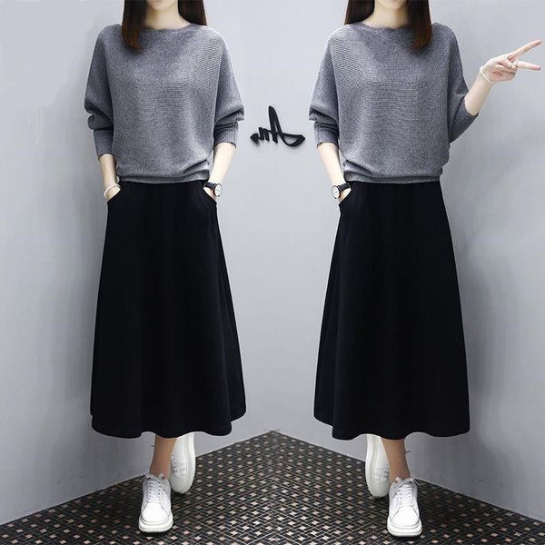 fall and winter clothes new knit sweater suit skirt piece preppy dress net red trill, White;black
fall and winter clothes new knit sweater suit skirt piece preppy dress net red trill, White;black