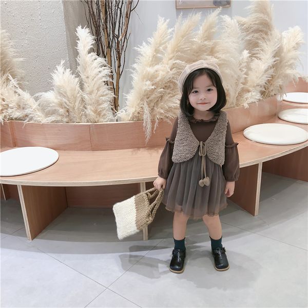 2019 autumn new arrival korean style clothing sets princess matching colors dress with belt vest fashion suit for baby girls, White
2019 autumn new arrival korean style clothing sets princess matching colors dress with belt vest fashion suit for baby girls, White