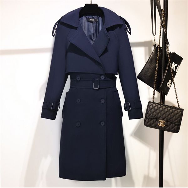 2019 new spring autumn women's clothes long trench coat double breasted loose coat slim waist windbreaker female outerwear m307, Tan;black
2019 new spring autumn women's clothes long trench coat double breasted loose coat slim waist windbreaker female outerwear m307, Tan;black