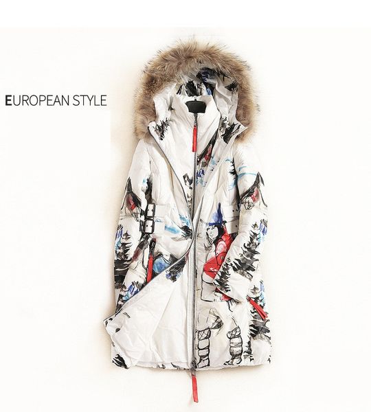winter 2018 down jacket women's wear new hat long-sleeve printed europe and america casual long style jacket 90021, Black
winter 2018 down jacket women's wear new hat long-sleeve printed europe and america casual long style jacket 90021, Black