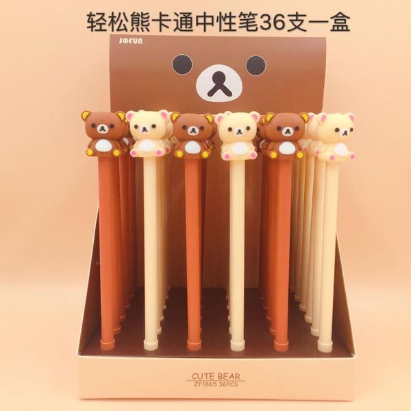 36 pcs gel pens cartoon qingsongxiong black colored kawaii gel-ink pens for writing cute stationery office school supplies
36 pcs gel pens cartoon qingsongxiong black colored kawaii gel-ink pens for writing cute stationery office school supplies
