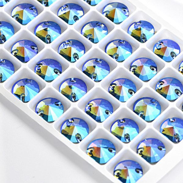 luxury diamond blue fluorescence crystal on rhinestones crystal acrylic sewing rhinestones flatback acrylic round chamfering for garment, Black 
luxury diamond blue fluorescence crystal on rhinestones crystal acrylic sewing rhinestones flatback acrylic round chamfering for garment, Black