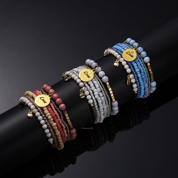new arrival retro bohemian charm bead bracelet women colorful multilayers elasticity bangles bracelets sets jewelry party gifts, Black
new arrival retro bohemian charm bead bracelet women colorful multilayers elasticity bangles bracelets sets jewelry party gifts, Black