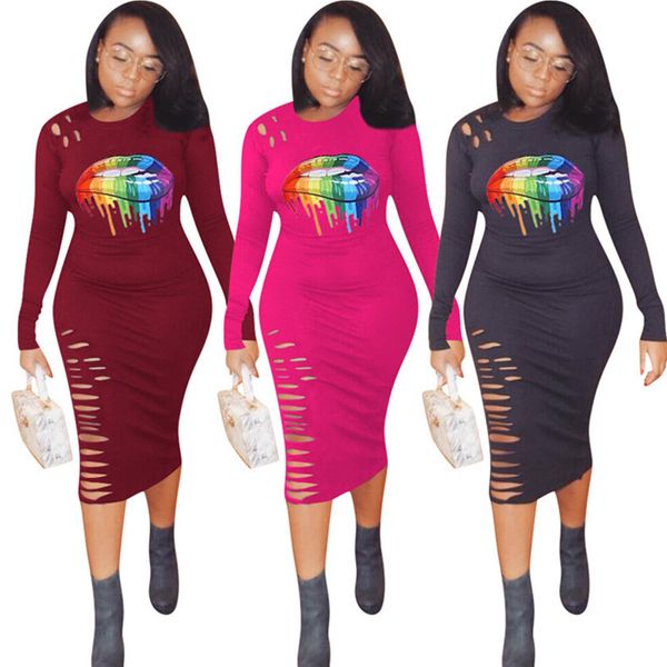 women rippled holes long sleeve dress casual sports ladies rainbow lips bodycon dresses skinny slim dress party club clothes e22611, Black;gray
women rippled holes long sleeve dress casual sports ladies rainbow lips bodycon dresses skinny slim dress party club clothes e22611, Black;gray