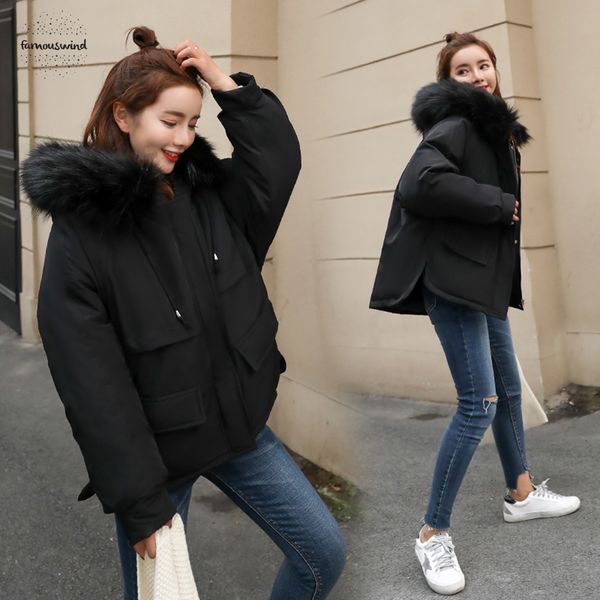 collar short parkas loose down cotton coats winter women fur hooded jackets pink black burgundy snow outwear
collar short parkas loose down cotton coats winter women fur hooded jackets pink black burgundy snow outwear