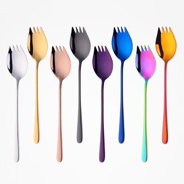 нержавеющая сталь sporks для everyday домашнего использования 8,4-дюймовый длинные ручки мороженного ложка салат форкс фруктовый десерт заку 
нержавеющая сталь sporks для everyday домашнего использования 8,4-дюймовый длинные ручки мороженного ложка салат форкс фруктовый десерт заку