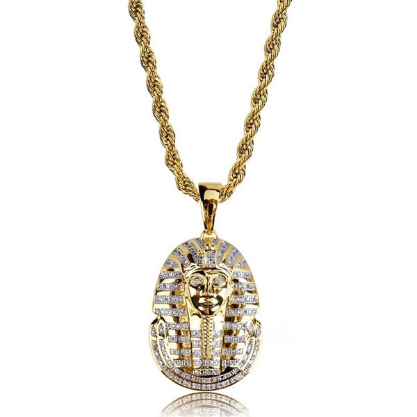 designer necklace luxury glaring bling zircon pendant necklace 18k gold plated egyptian pharaoh head portrait hip hop necklaces, Silver
designer necklace luxury glaring bling zircon pendant necklace 18k gold plated egyptian pharaoh head portrait hip hop necklaces, Silver